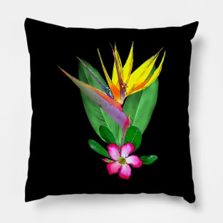 Strelitzia with Desertrose as drawing Pillow