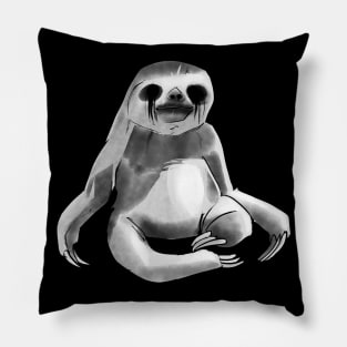 Cartoony Doomed Sloth Pillow