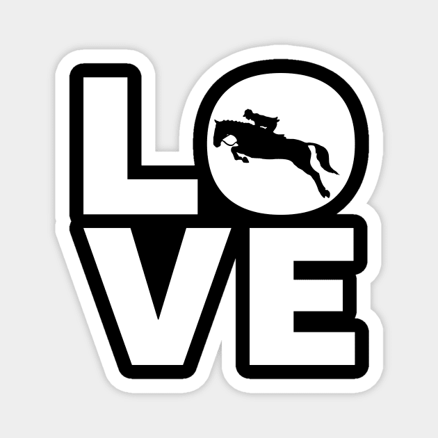 Love Horse Riding Gift For Riders Magnet by OceanRadar