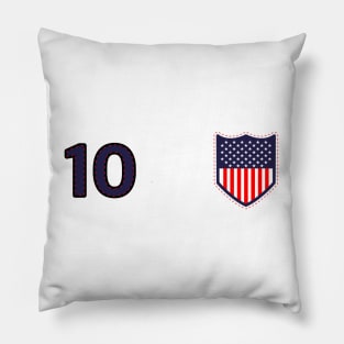 USA Football Supporters Heritage Home Crest Number 10 Pillow