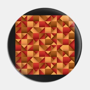 Copper and Red Geometric Pattern Pin