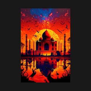 Sunlit Taj Mahal View T-Shirt