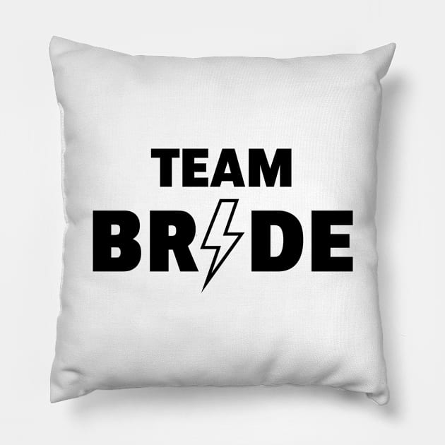 Team Bride Rocks (Hen Night / Bachelorette Party / Outline / Black) Pillow by MrFaulbaum