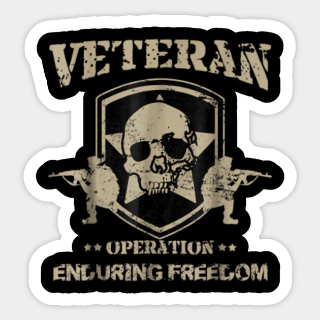 Military Veteran Shirt Operation Enduring Freedom Veteran Sticker Teepublic Uk