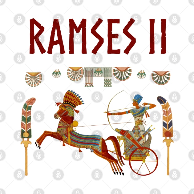 Pharaoh Ramses II Chariot Ancient Egypt by AgemaApparel