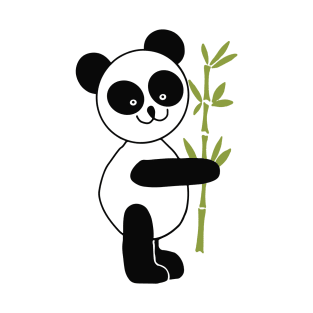 Cute Panda and Bamboo T-Shirt