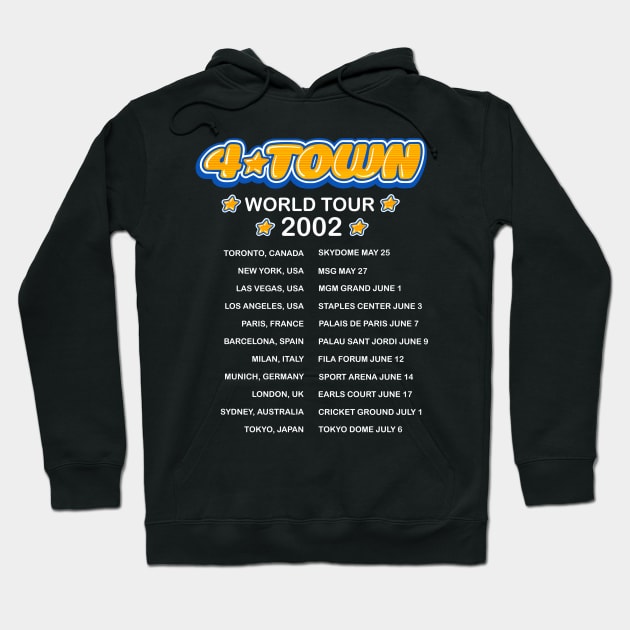 4Town world tour dates 2002 concert tee