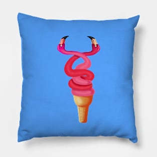 Tropical Floral Icecream, Love Flamingos Pillow