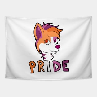 Lesbian Pride - Furry Mascot 2 Tapestry