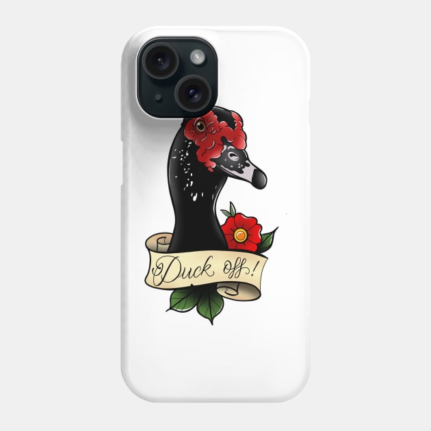 Duck off! Phone Case by Jurassic Ink