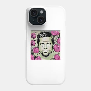 Face of Brad with roses Phone Case