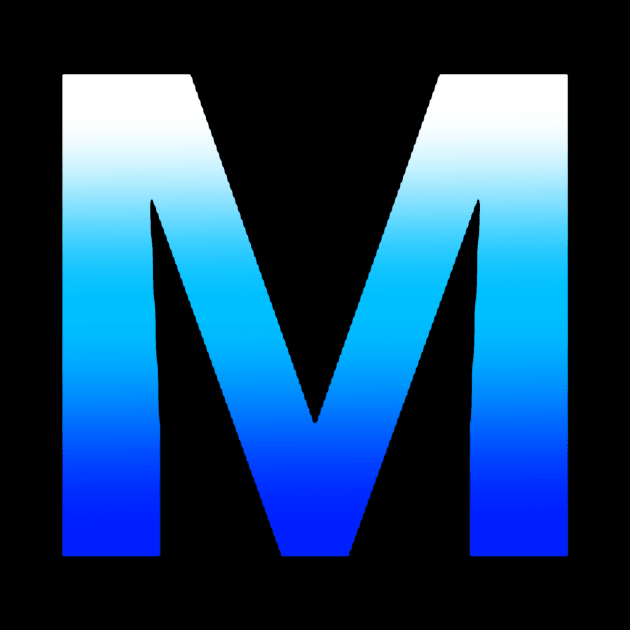 Blue Letter M by JennaBunnies