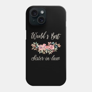 World's best sister-in-law sister in law shirts cute with flowers Phone Case