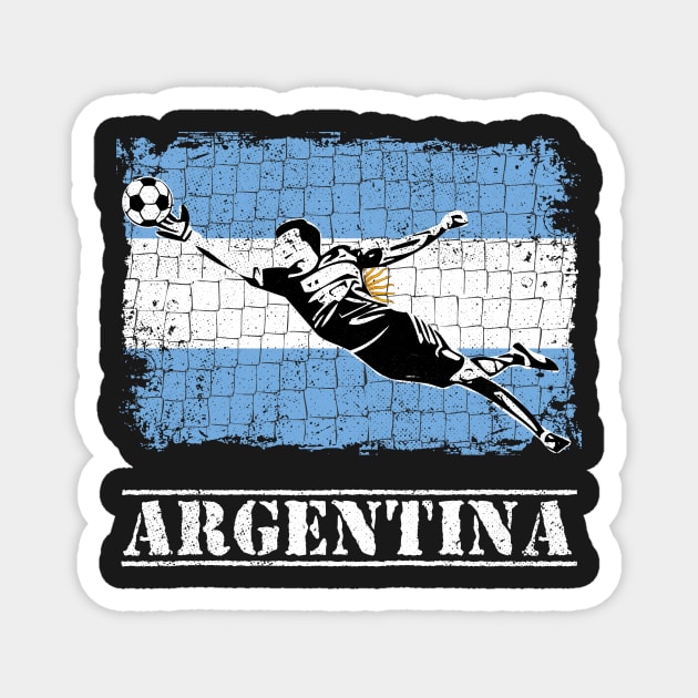 Argentina Soccer Supporter Goalkeeper Shirt Magnet by zeno27