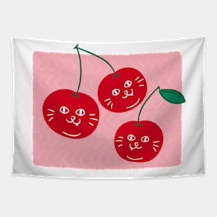 Meow Meow Cherry Cat Tapestry