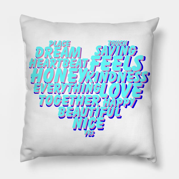 heart txt Pillow by diomi