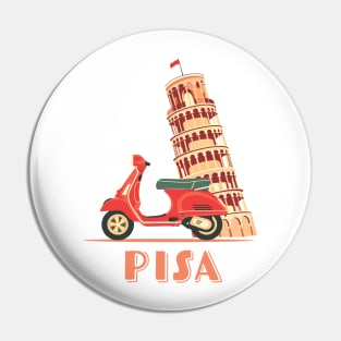 Pisa Tower Italy Scooter Pin