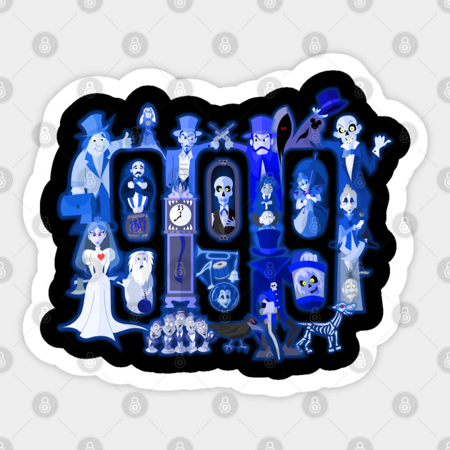 999 Happy Haunts Haunted Mansion Sticker Teepublic Uk