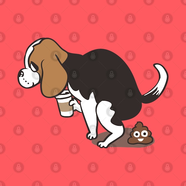 Coffee makes me poop Beagle by huebucket