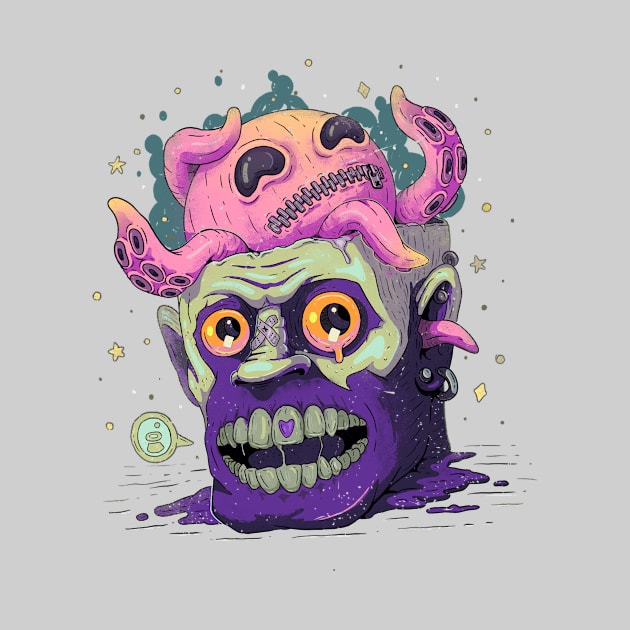 Zombie Head by Ilustronauta