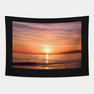 Dreamy Ocean Sunset Tapestry