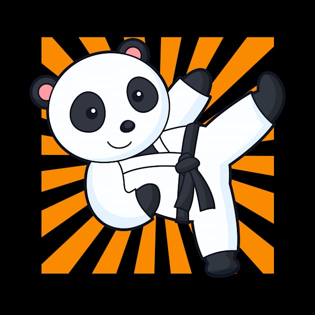 Karate Panda Funny Martial Arts Animal Children by Foxxy Merch