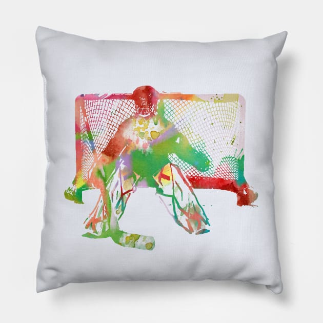 Ringette goalie Pillow by RosaliArt