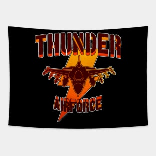 Thunder airforce military jet art Tapestry