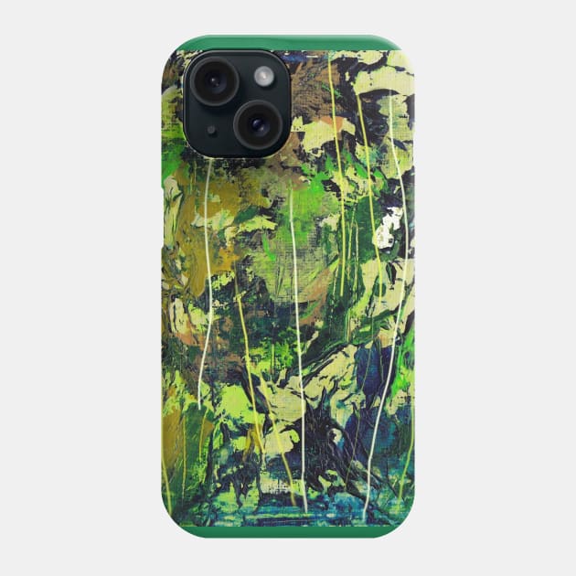 Green abstract Phone Case by sukhpalgrewal