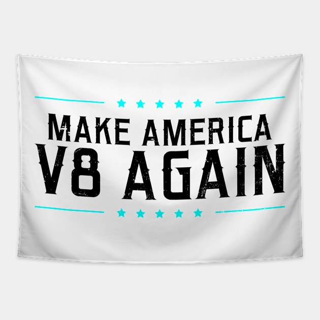 V8 Engine Shirt | Make America V8 Again Gift Tapestry by Gawkclothing