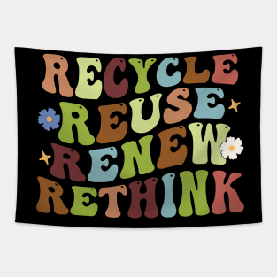 Recycle Reuse Renew Rethink Environmental Activism Earth Day Tapestry