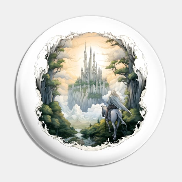 Arriving at the Tower of Guard - Fantasy Pin by Fenay-Designs