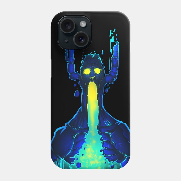 NEON LIGHT SCREAM Phone Case by BrianJDrawings