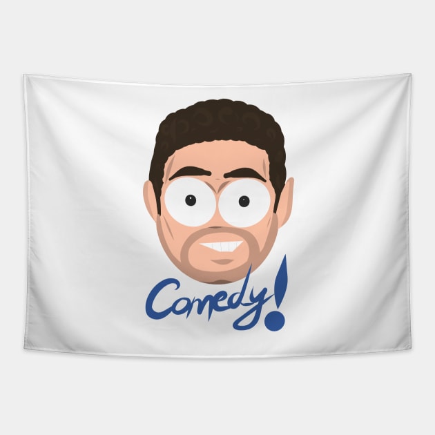 If Mark Normand Was a South Park Character (White) Tapestry by Ina