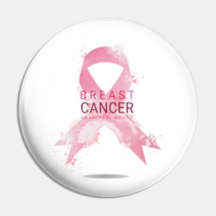 In October We Wear Pink Breast Cancer Awareness Survivor Pin