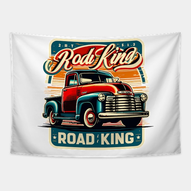 Chevy Truck, Road King Tapestry by Vehicles-Art