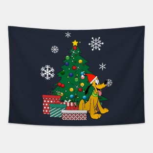 Pluto Around The Christmas Tree Tapestry