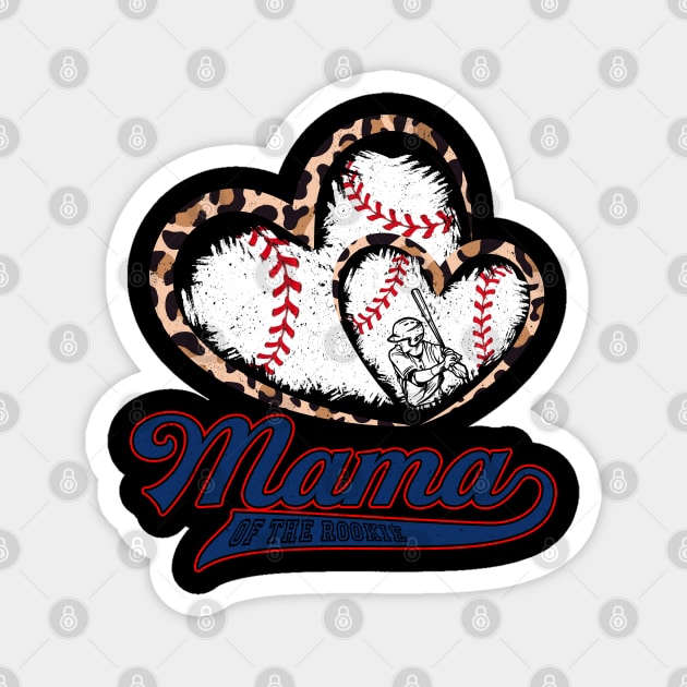 Mama and Baseball, Heart Lover, Baseball player Magnet by Sandra Holloman