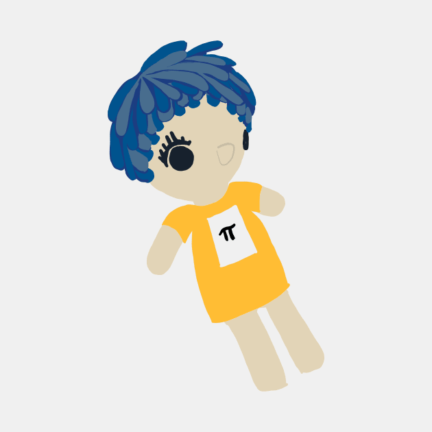 Mathlete Doll Girl with Blue Hair by AlexMaechler