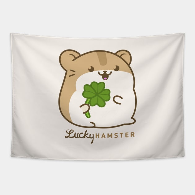 Lucky Hamster Tapestry by Johnitees