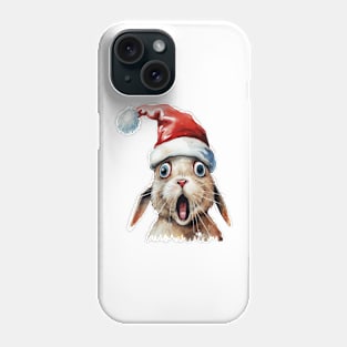 Funny Christmas Rabbit Face Phone Case