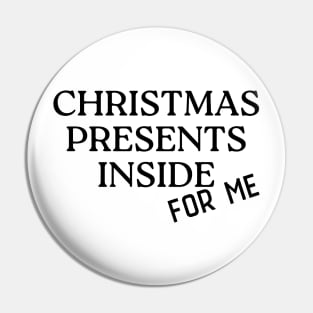 Christmas Presents Inside For Me. Christmas Shopping Tote Bag. Tote Bag for All Your Xmas Shopping and Stuff. Gift for Christmas. Pin