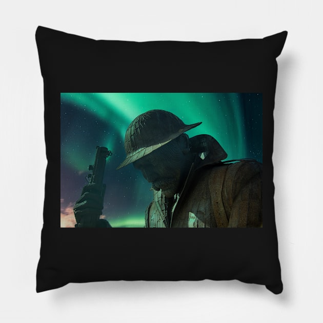 Tommy and The Aurora Pillow by Reg-K-Atkinson