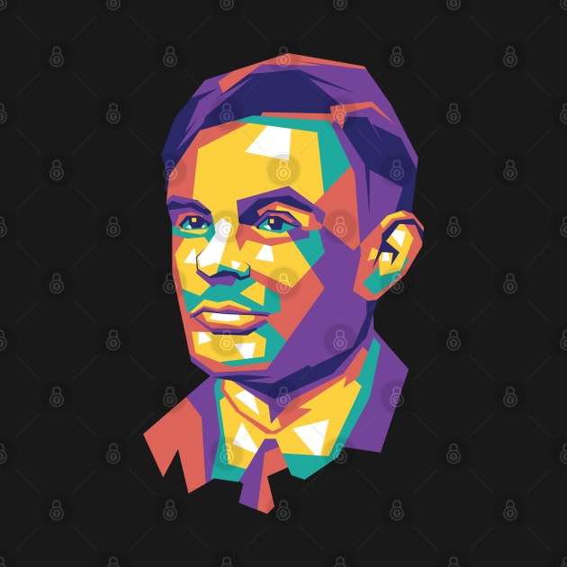 ALAN TURING watercolor portrait by agungsaid1234