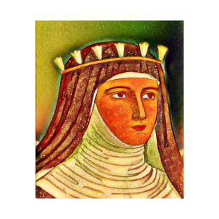 Hildegard of Bingen Snow Portrait | Hildegard of Bingen Artwork 15 T-Shirt