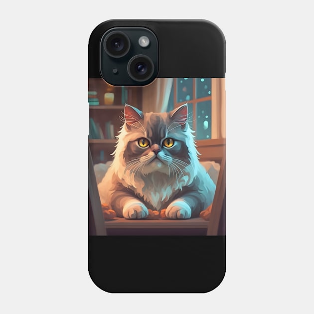 Cozy Persian cat Phone Case by Spaceboyishere