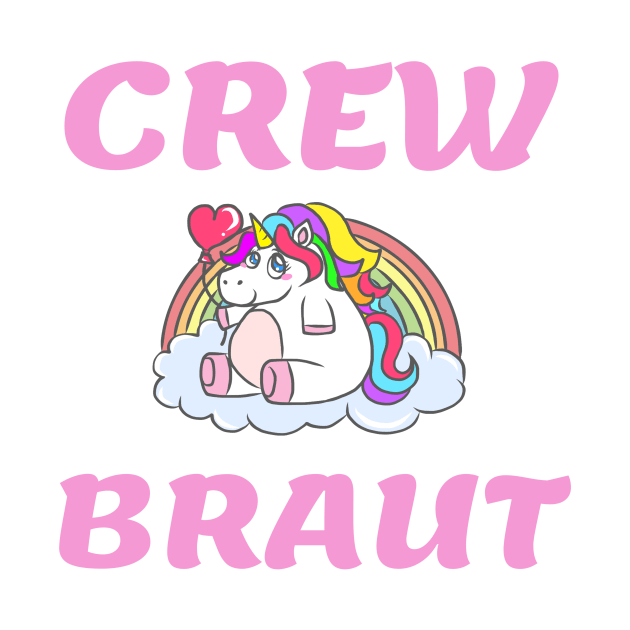 Bachelorette Party Shirt Unicorn Crew Bride by KK-Royal