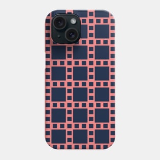 Blue and Pink Square Seamless Pattern - Filmstrip Inspired 008#002 Phone Case