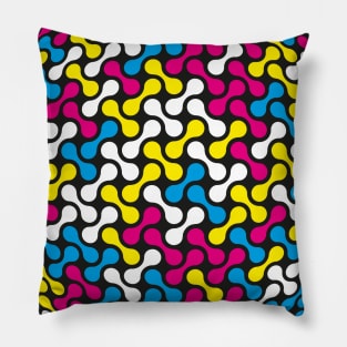 Metaballs Pattern Sphere (CMYK Colour) Pillow