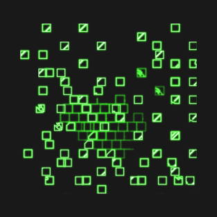 Neon Green Cubes T-Shirt